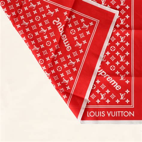 Louis Vuitton Supreme Bandana Red Tc