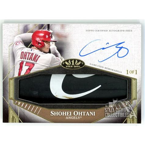 Shohei Ohtani 2022 Topps Tier One Autograph Bat Barrell Relic Card 11