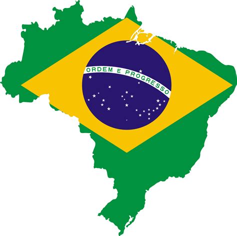 Bandeira Do Brasil Em Formato De Mapa