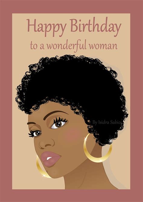 This Afrocentric Birthday Card For Women Shows A Beautiful And Mysterious Black Af Happy