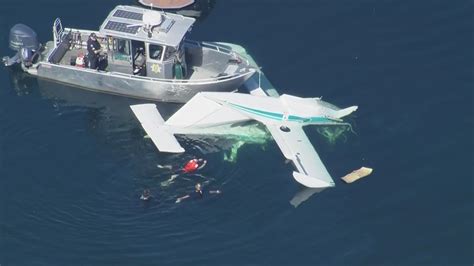 Aerials Plane Crashes In Lake Sammamish
