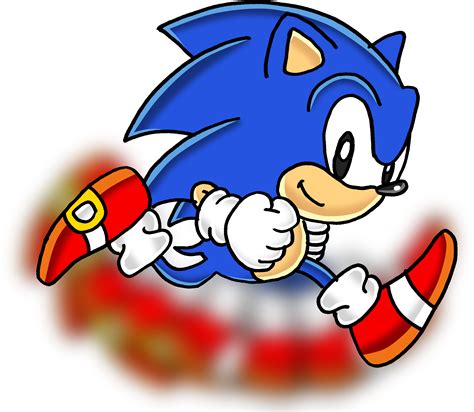 Classic Sonic Running Sonic The Hedgehog Running 2600x2060 Png
