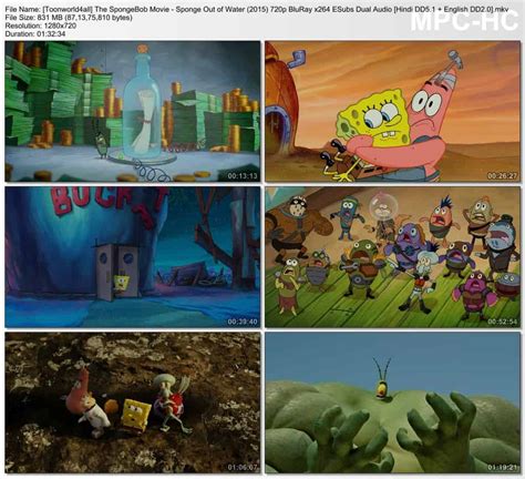 The Spongebob Movie Sponge Out Of Water 2015 720p Bluray Dual Audio