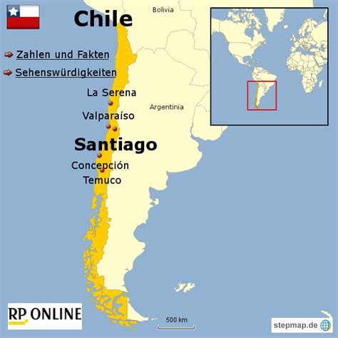 Länder der Welt: Chile von rponline-reise - Landkarte für ...