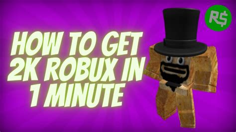 How To Get 2k Robux In 1 Minute Youtube