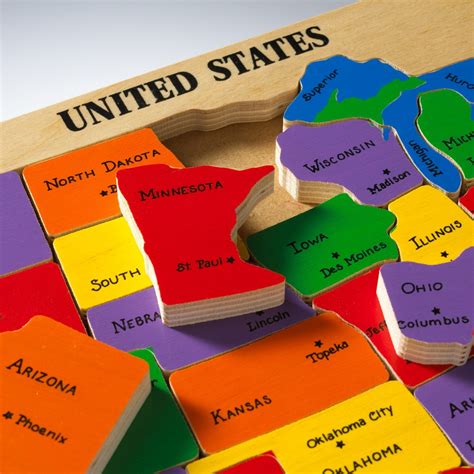 Us Map Puzzle With State Capitals