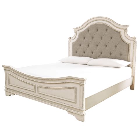 Signature Design By Ashley Realyn Queen Upholstered Panel Bed With
