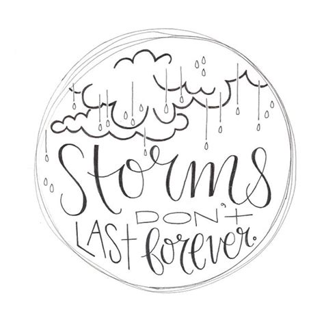 Print Inspirational Quote Storms Dont Last Forever Wall Decor