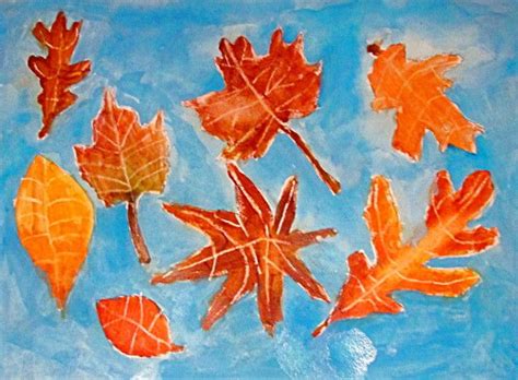 Crayon Resist Fall Leaves Art Lesson Free Art Lessons Painting Art