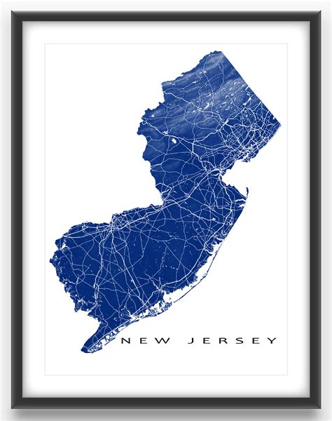 Wall New Jersey Map Cathern Mahon