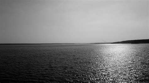 Lakes Ocean Black White Sunlight Reflection Water Sky Wallpaper