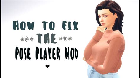 How To Fix The Pose Player Mod The Sims 4 Youtube Vrogue