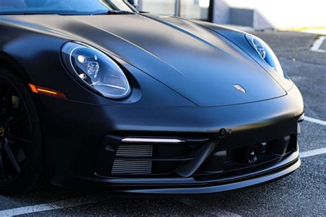 Black Matte Car Wrap In Vancouver Porsche 911 Avery Dennison