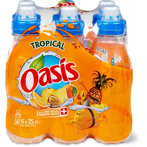 Achat Oasis · Limonade · Goût Fruits Tropicales • Migros