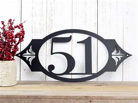Buy Hand Crafted Metal House Number Sign 2 Digit Matte Black Shown