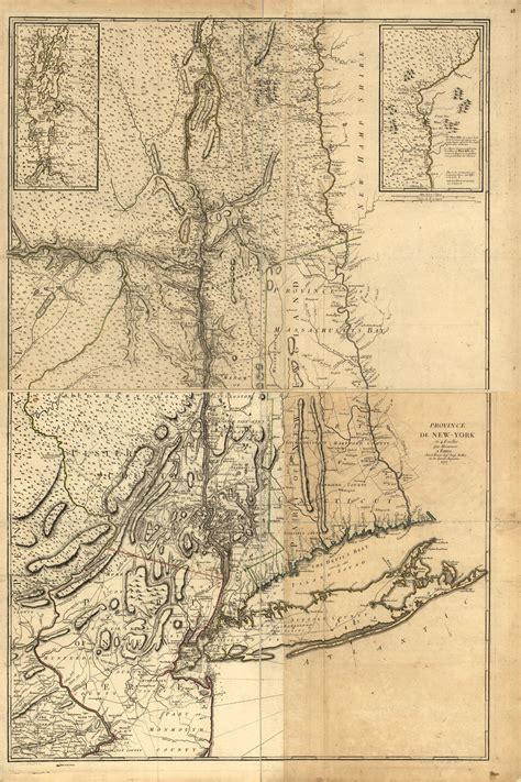 Map Of New York Antique Map 1777 Province De New York En 4 Feuilles