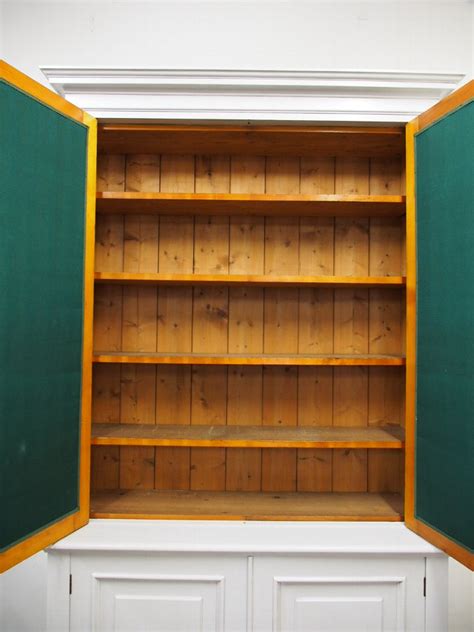 Antique Painted Yellow Pine Cabinet Bookcase Antiquescouk