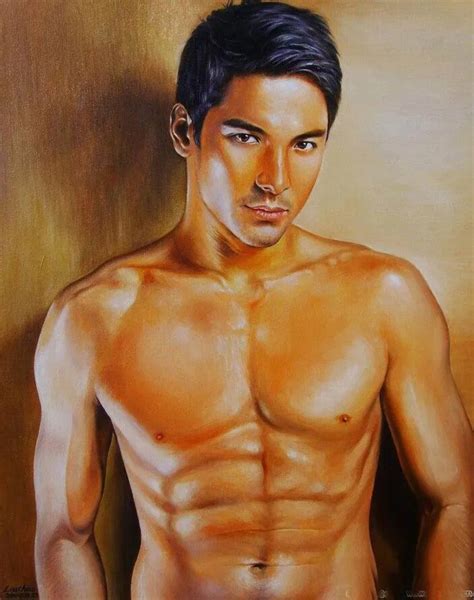 High Quality Portrait Oil Painting On Canvas Nude Male X Painting Calligraphy