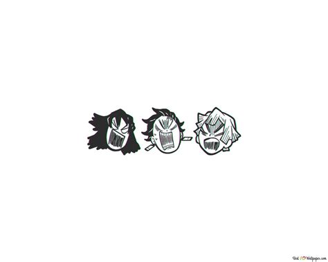 Demon Slayer Tanjiro Zinetsu And Inosuke Minimalist Hd Wallpaper Download