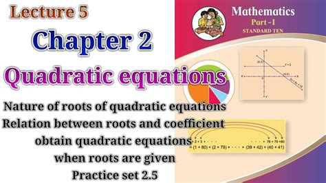 Standard 10th Math Part I Semi English Chapter 2 Quadratic Equations