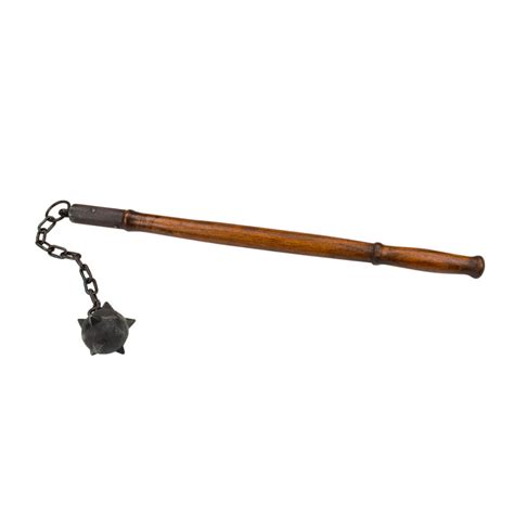 The mace and morning star are fixed upon the halft while the flail is the more mobile one swinging from the half by rope or short chain. Medieval Spiked Flail