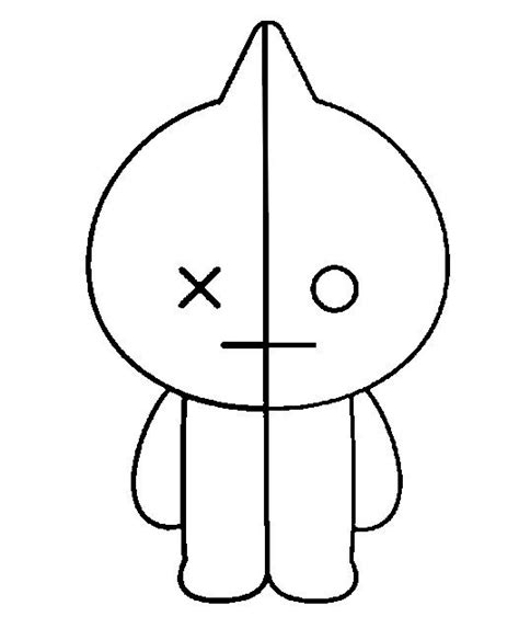 Bt21 Characters Coloring Pages Cute Easy Drawings Coloring Pages