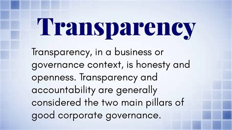 What Is The Definition Of Transparency Youtube