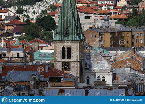Die Katholische Kirche Von Sarajevo-Glanz Stockbild - Bild ...