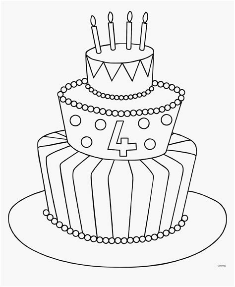 Birthdays are celebrated in almost every year. Maxresdefault How To Draw A Cake Coloring Birthday - Easy Simple Cake Drawing, HD Png Download ...