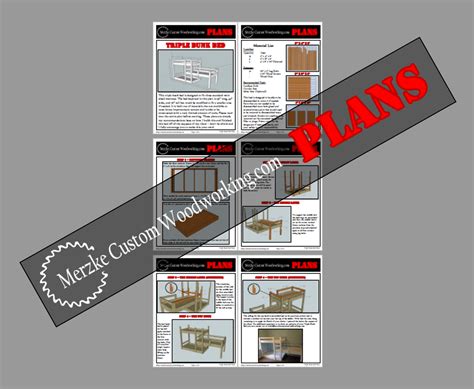 Triple Bunk Bed Plans Merzke Custom Woodworking