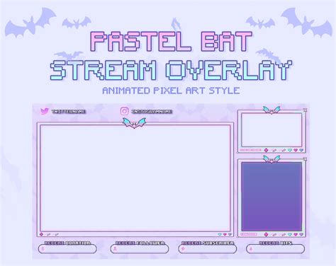 Pastel Goth Bat Twitch Stream Overlay Animated Cute Twitch Etsy