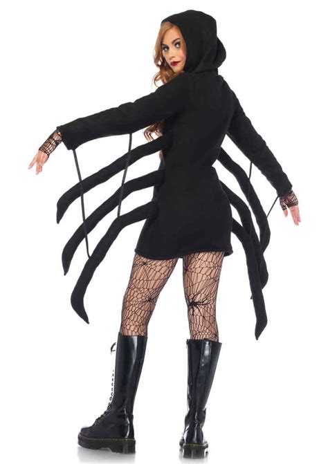 Womens Cozy Black Widow Costume Candy Apple Costumes