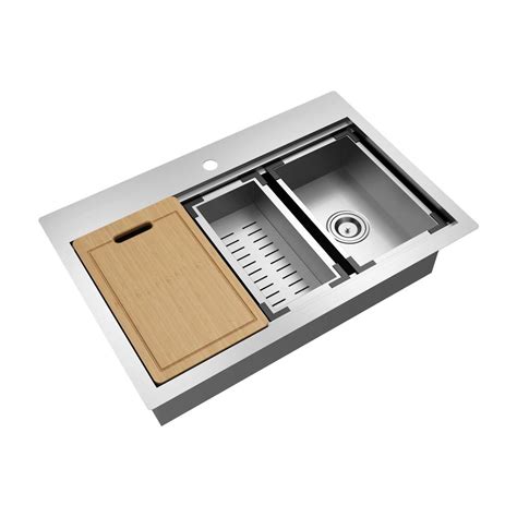 Bocchi 1348 workstation apron front kitchen sinks bring back the ultimate material to your kitchen. Chive 33x22-inch Stainless Steel Kitchen Sink Workstation ...