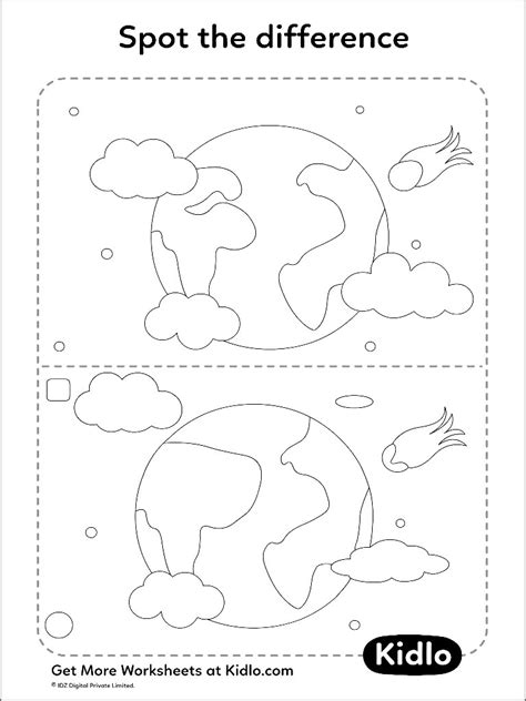Spot The Difference Space Matching Activity Worksheet 08