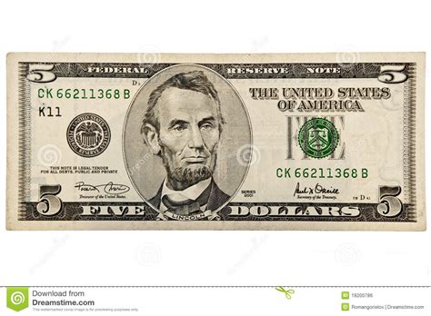 Maybe you would like to learn more about one of these? Five Dollar Bill Royalty Free Stock Image - Image: 18200786