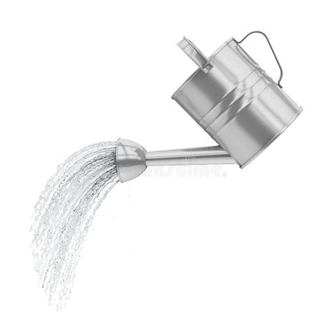 Watering Can Pouring Water Isolated Stock Illustration Illustration