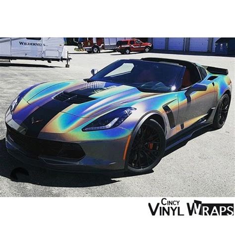 Chevrolet Corvette Wrapped In Colorflip Psychedelic Shade Shifting Vinyl
