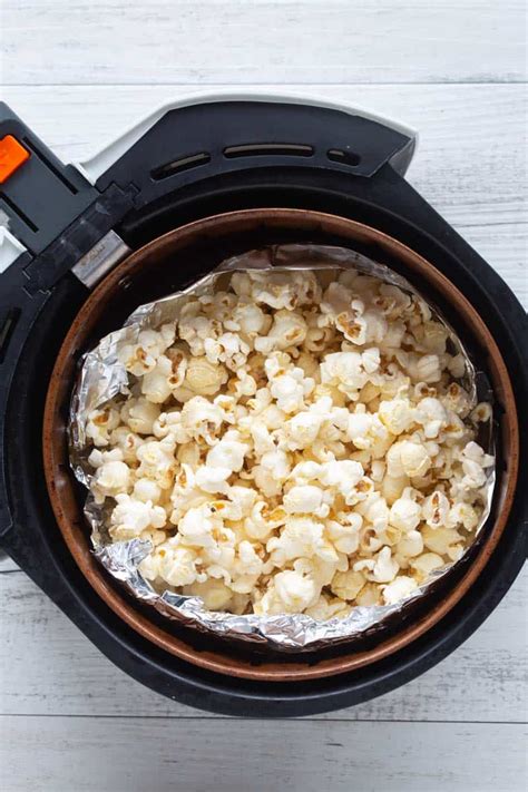 Air Fryer Popcorn No Oil Or Butter Needed The Big Mans World