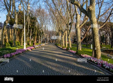 View Of Historical Urban Gulhane Park In The Eminonu District Of
