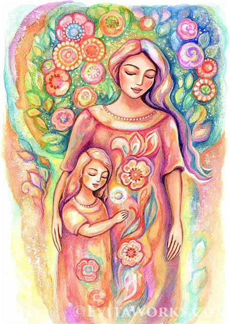 Mother Daughter Painting Mother Art Mothers Love Mother Etsy Jesus Painting Love Painting