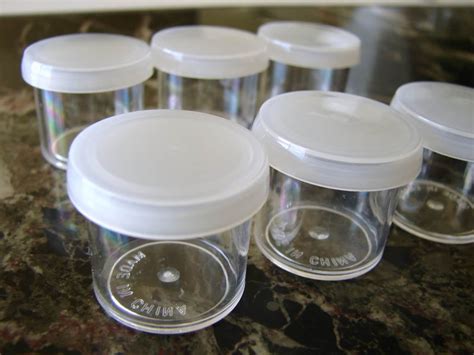 Small Clear Plastic Cups With Snap On Lids Set Of 6 Etsy