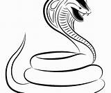 Coloring Snake Fangs Cobra King Drawing Popular sketch template