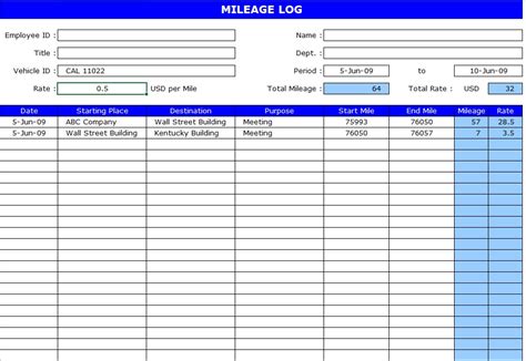 It's easy to understand how it works. Mileage Log 6 - Printable Samples