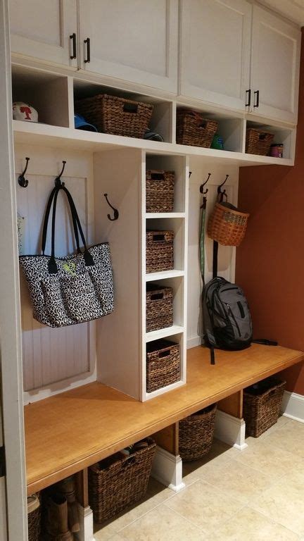 Traditional Mud Room With Carpet High Ceiling Built In Bookshelf