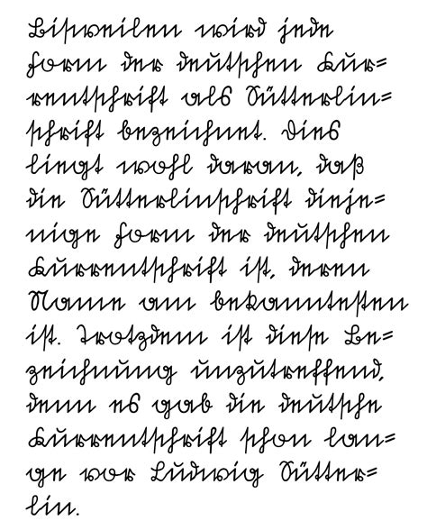 Cursive Alphabet German