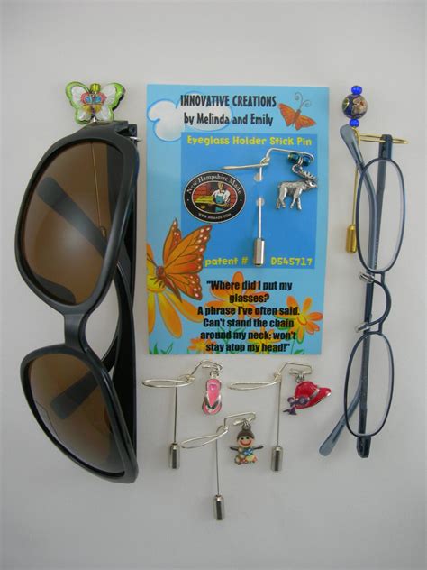 Patented Eyeglass Holder Stick Pins Patent D545717 Macle Designs