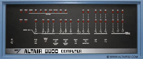 Altair 8800 Computer Altair 32 Emulator Altair Front Panel Computer