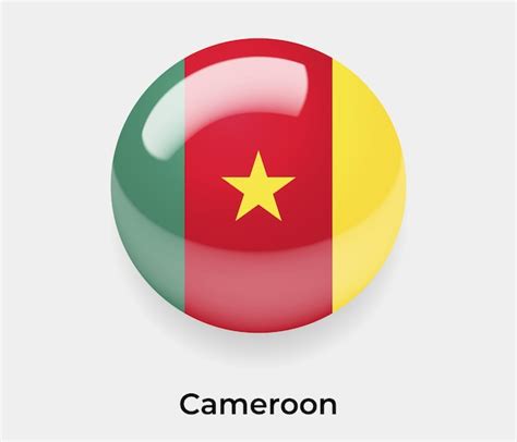 Premium Vector Cameroon Flag Glossy Bubble Icon Vector Illustration