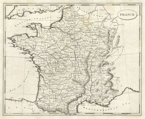 France Walker 1810 Old Antique Vintage Map Plan Chart