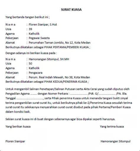 Apalagi dalam hal ini adalah pengambilan uang gaji. Kumpulan Contoh Surat Kuasa Yang Benar